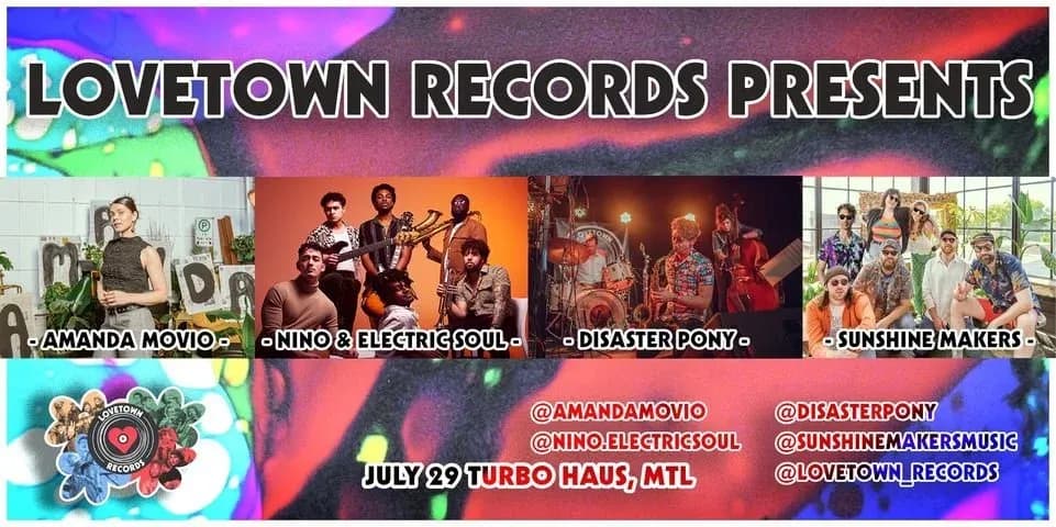 Amanda Movio + Nino &amp; Electric Soul + Disaster Pony + Sunshine Makers
