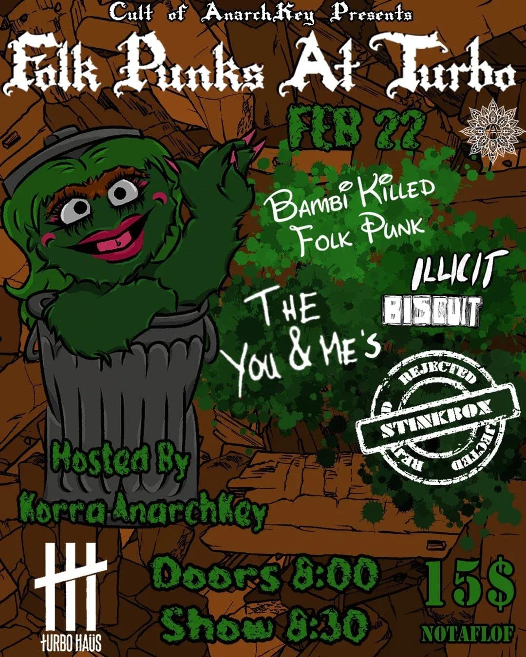 Bambi Killed Folk Punk +Illicit Biscuit + Stinkbox + The You &amp; Me's