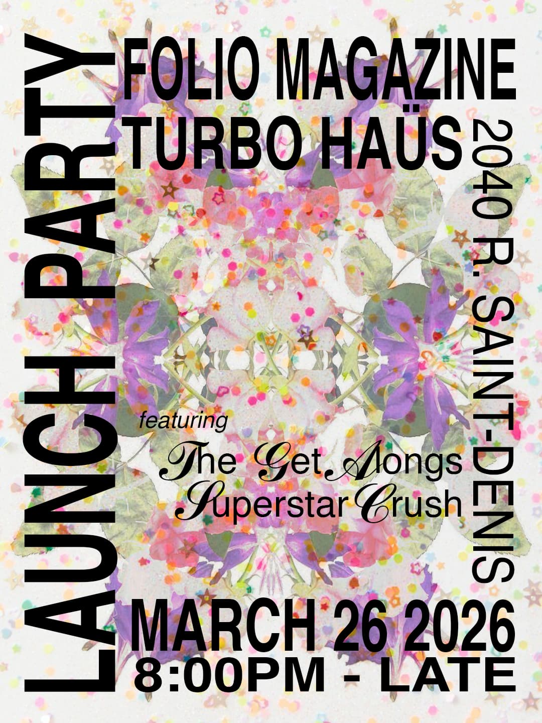 FOLIO MAGAZINE LAUNCH avec The Get Alongs + Superstar Crush