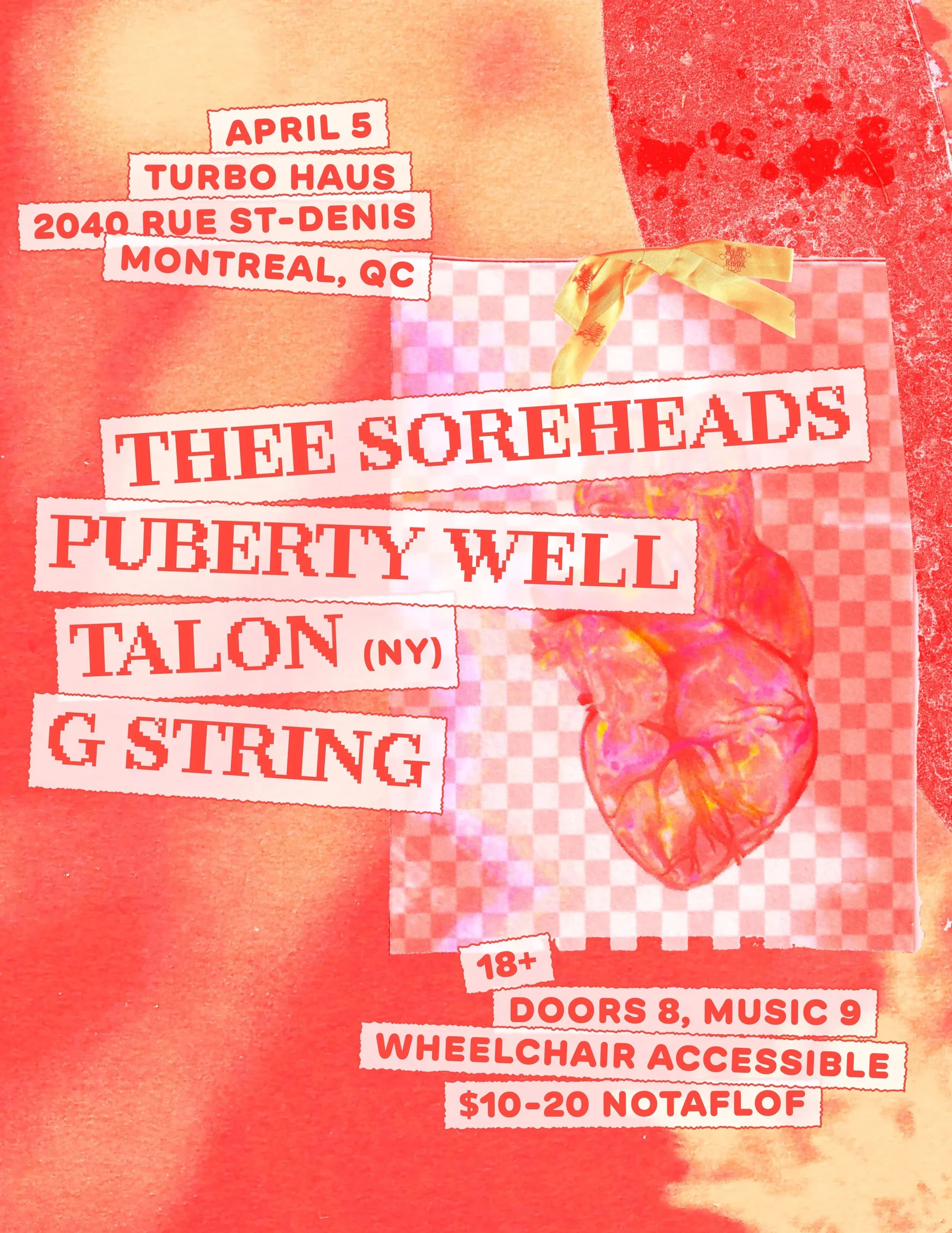 Thee Soreheads + Puberty Well + Talon + G String